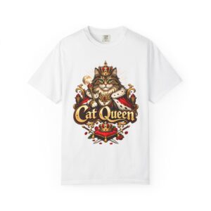 1000252624939763485_2048.jpeg Cat Queen T-Shirt — Regal Cat Crown Graphic Tee for Cat Lovers