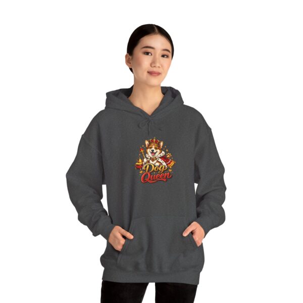 10809943949445357048_2048.jpeg Hoodie — "Dog Queen" Cute Crowned Pup Graphic Hoodie for Dog Lovers