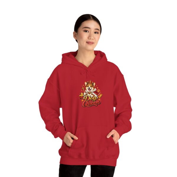 12331826293933891016_2048.jpeg Hoodie — "Dog Queen" Cute Crowned Pup Graphic Hoodie for Dog Lovers