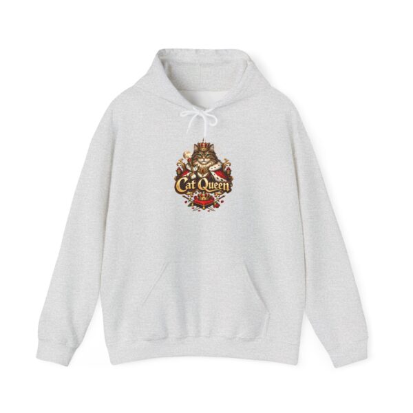 12689719692107667606_2048-1.jpeg Cat Queen Hoodie — Regal Cat Design with 'Cat Queen' Text