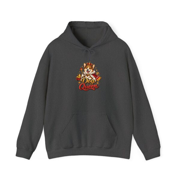 13112404637665517553_2048.jpeg Hoodie — "Dog Queen" Cute Crowned Pup Graphic Hoodie for Dog Lovers