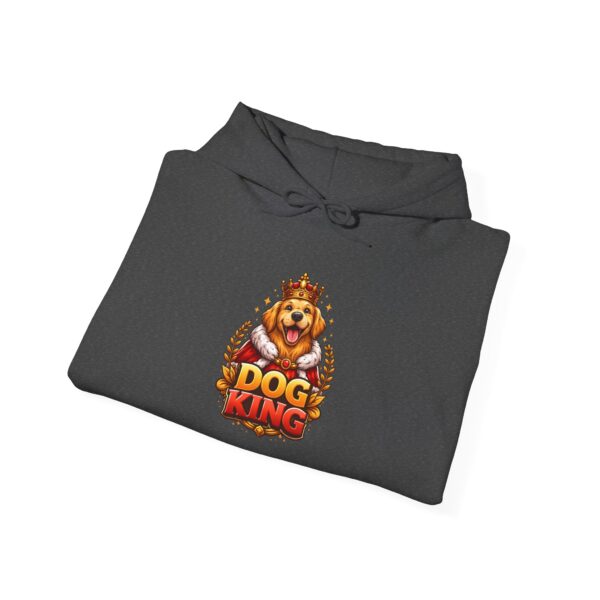 17021903756085257087_2048.jpeg Dog King Hoodie — Regal Dog Graphic Pullover for Pet Lovers