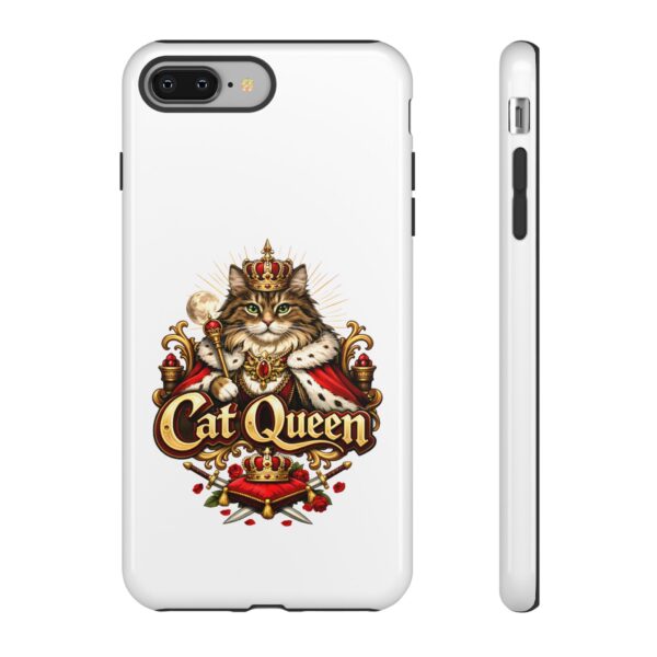 6450015548284747945_2048.jpeg Cat Queen Phone Case — Regal Cat Lover Protective Tough Case
