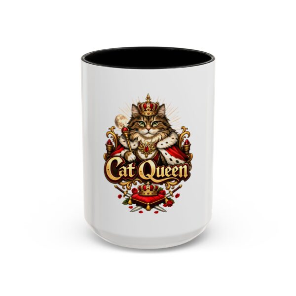 6728657616282919484_2048.jpeg Cat Queen Coffee Mug — Regal Cat Lover Accent Mug (11/15oz)