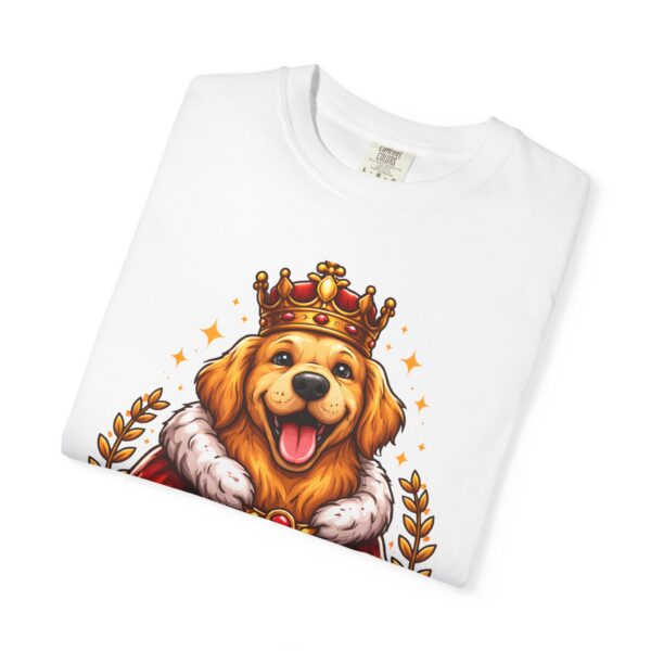 8781638881066762668_2048.jpeg Dog King T‑Shirt — Golden Retriever Crowned Graphic Tee