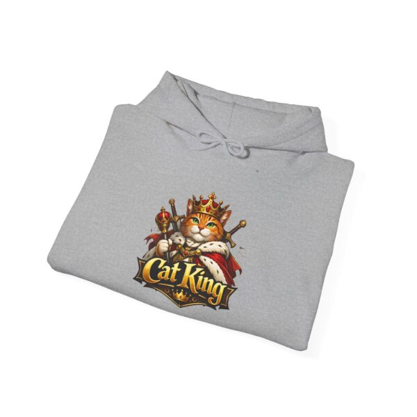 9197385233170576176_2048.jpeg Cat King Hoodie - Royal Cat Crown Graphic Sweatshirt