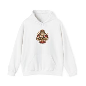 9411602696595981874_2048.jpeg Cat Queen Hoodie — Regal Cat Design with 'Cat Queen' Text